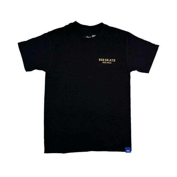 808 Skate. Porky's x 808 Skate T-Shirt. Black.