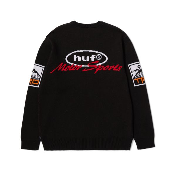 HUF. TRD x HUF Racing Sweater. Black.