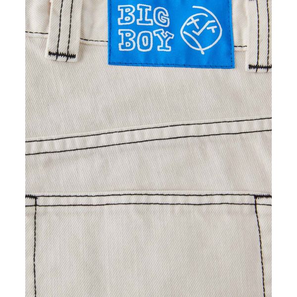 Polar. Big Boy Shorts. Washed White.