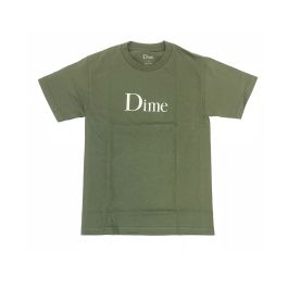 Dime. Classic Logo T Shirt. Olive green.