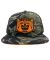 808 Skate. Crest Snapback Hat. Woodland Camo/Orange/Black.