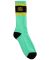 Anti-Hero. Blackhero Outline Embroidered Socks. Green/Black/Gold.