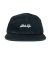 Ditch Life. Lowercase Script 5 Panel Hat. Black.