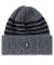 Polar. Stripe Merino Beanie. Grey.