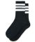 Polar. Rib Socks Fat Stripe Size Large 9.0 - 13.0. Black.