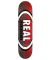 Real. 7.75 Parallel Fade Oval Deck. Red/ Black.