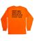 808 Skate. Safety Longsleeve T-Shirt. Orange.