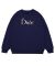 Dime. Dog Classic Logo Crewneck. Navy.