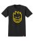 Spitfire. Youth Big Head T Shirt. Black/ Yellow.