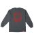 Spitfire. Bighead Longsleeve Youth Tee. Charcoal/Red.