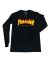 Thrasher. Flame Longsleeve Shirt. Black.