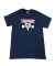 Thrasher. Two Tone Skategoat T Shirt. Navy.