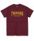 Thrasher. Low Logo T Shirt. Maroon/Yellow.