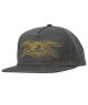 Anti-Hero. Basic Eagle Snapback Hat. Dark Charcoal/ Tan.