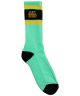 Anti-Hero. Blackhero Outline Embroidered Socks. Green/Black/Gold.