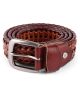 Dime. Braided Leather Belt. Brown.