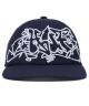 HUF. Outlines Snapback Hat. Navy.