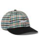 HUF. Shadow Plaid 6 Panel Hat. Black.