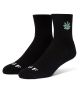 HUF. Plantlife Embroidered Quarter Sock. Black.