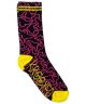 Krooked. Birds Socks. Black/ Pink/ Yellow.