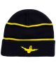 Krooked. Bird Lightning Cuff Beanie. Navy/Yellow/Black.