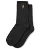 Polar. Rib Socks No Comply Size Large 9.0 - 13.0. Black/Brown.