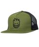 Spitfire. Bighead Snapback Hat. Olive/ Black.