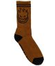 Spitfire. Bighead Socks. Dark Tan/Black. One Size Fits All.