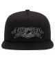 Thrasher x Anti Hero. Mag Banner Snapback Hat. Black.