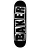 Baker. Brand Log Deck. Black/ White. 8.25