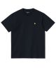 Carhartt WIP. Chase T-Shirt. Dark Navy/Gold.