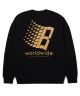 HUF x Bronze 56k Crewneck Sweater. Black/Gold.