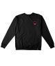 Spitfire. Crewneck Lil Bighead Fill Embroidery. Black w/ Black/Red/White.