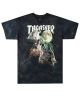 Thrasher. Wolves T Shirt. Black/ Grey Tie Dye.