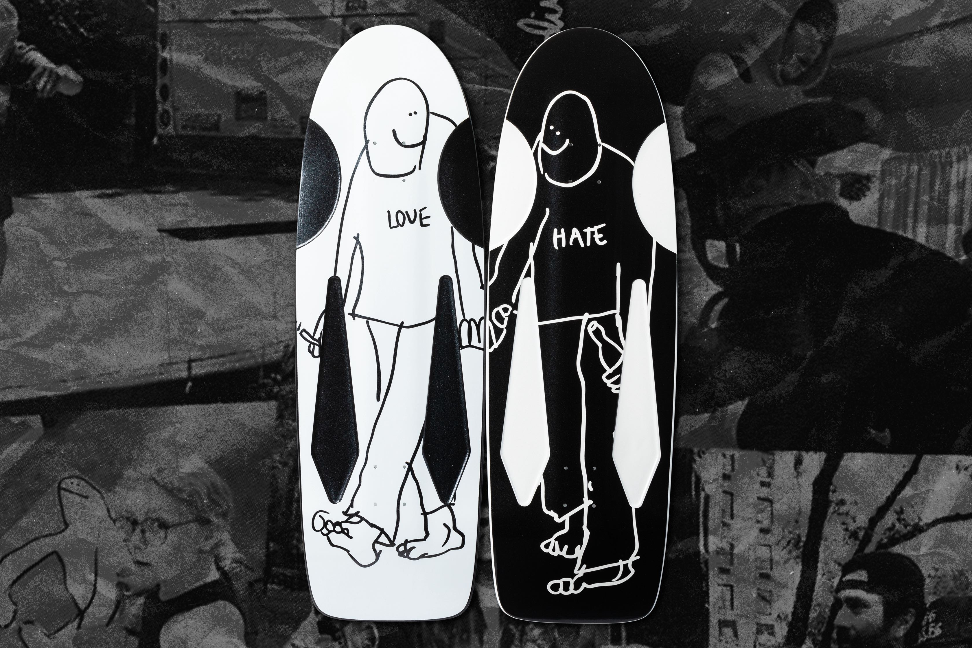 Krooked Skateboards Love & Hate Beamers releasing in-store on Skateshop Day 2/15/25